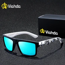 VIAHDA, фирменный дизайн, поляризационные солнцезащитные очки, мужские, водительские, оттенки, мужские, Ретро стиль, солнцезащитные очки для мужчин, Spuare, зеркальные, летние, UV400 Oculos