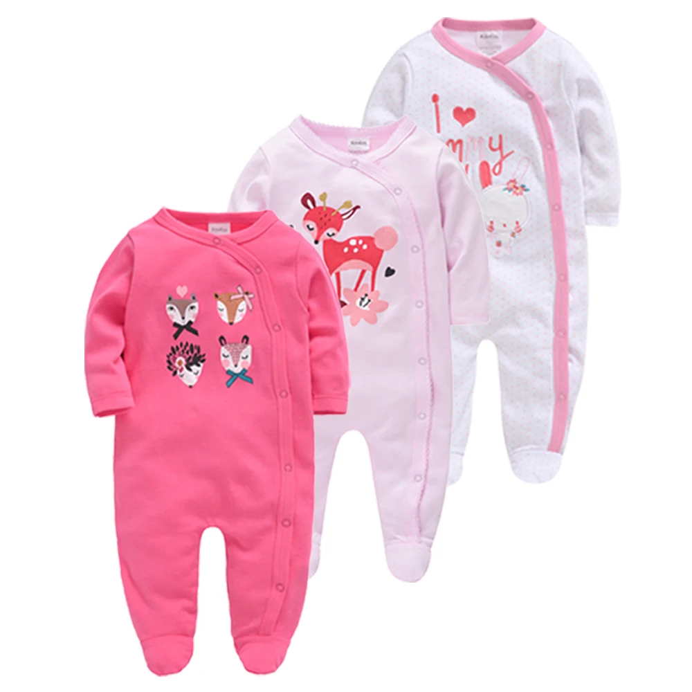 Honeyzone Full Sleeve Flower Print Baby Clothes Girl Toddler Jumpsuit Newborn Baby Clothes Set Infant Overalls Macacao Bebe