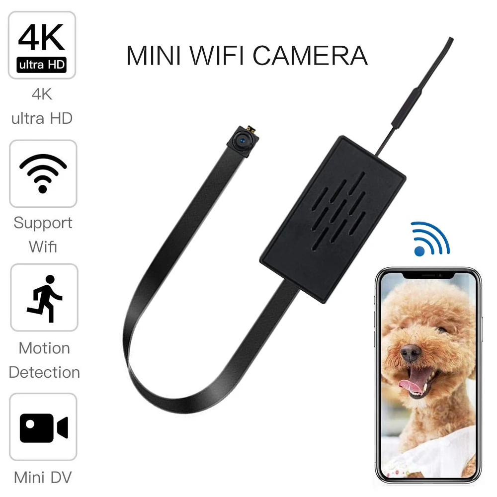 Беспроводная миниатюрная IP-камера Wi-Fi 4K 1080P переносной модуль перезаряжаемый