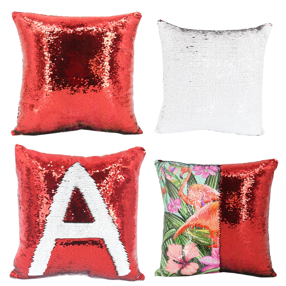 Silver Details about   US 10pcs Blank Reversible Sequin Magic Swipe Pillow Cover Cushion Case 