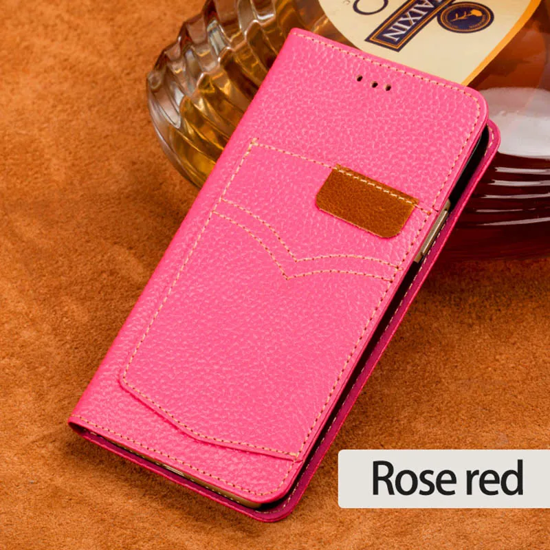 Флип-чехол для телефона чехол для Xiaomi mi 5s 6 8 9 A1 A2 lite Max 2 3 mi x 2s Чехол из воловьей кожи с отделением для карт чехол для Redmi Note 4 4x 4A 5 Plus - Цвет: Rose red