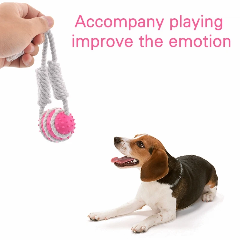 Pet Supply Interactive Toy For Large Small Dog Cat Dogs Chew Teeth Clean Outdoor Traning Fun Playing Rope Ball | Дом и сад