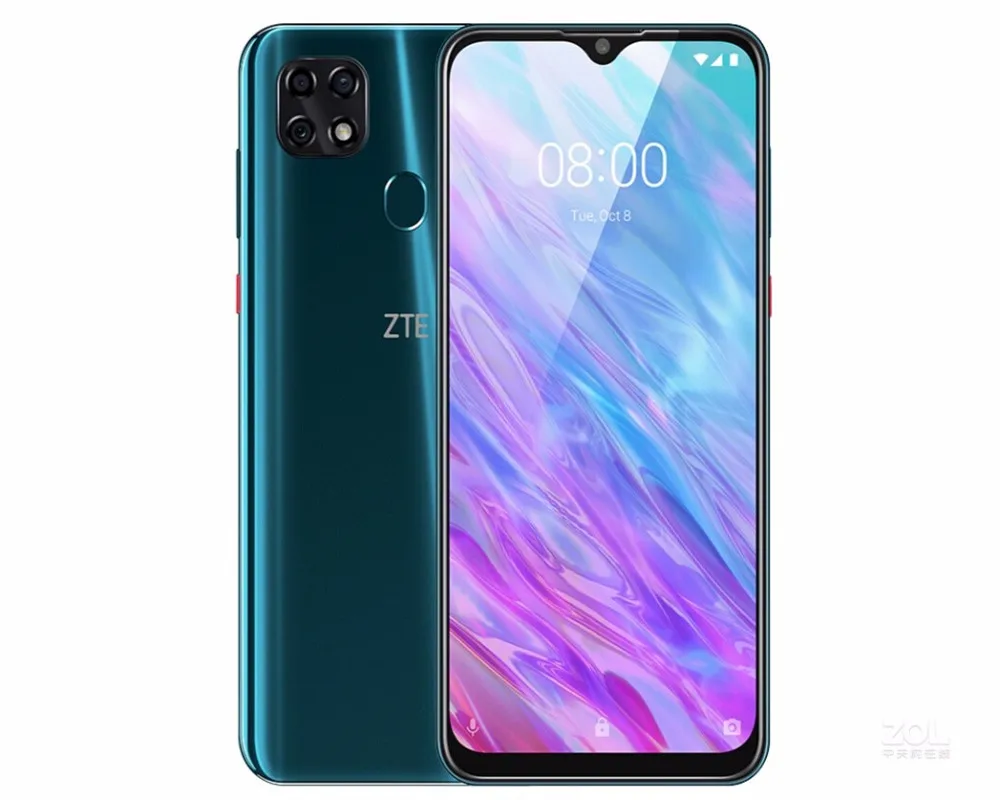 Смартфон zte Blade 20 6,4" Helio P60, четыре ядра, 4 Гб ОЗУ, 128 Гб ПЗУ, Android 9,0, МП, отпечаток пальца