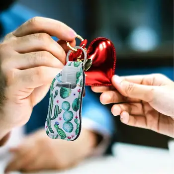 

8pcs Mini Hand Sanitizer Bottle Empty Bottle Covers Set Perfume Cover Keychain Bottles for Travel Outdoor