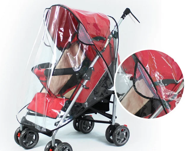 Stroller-Accessories Rain-Cover Baby-Stroller Transparent Universal Pushchair-Pram Wind