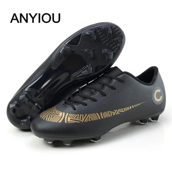 

2019 High Quality Football Boots New High Ankle Leather Football Boots Training Soccer Sneakers Futsal Shoes Football Assassin