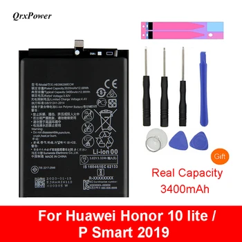 

QrxPower Replacement Battery 3400mAh HB396286ECW For Huawei Honor 10 Lite / P Smart 2019