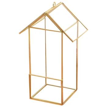 

GTBL Gold Glass Cosmetics Storage Organizer Organizer Desktop Storage Box Geometry Jewelry Box Home Crafts Jewelry Gift