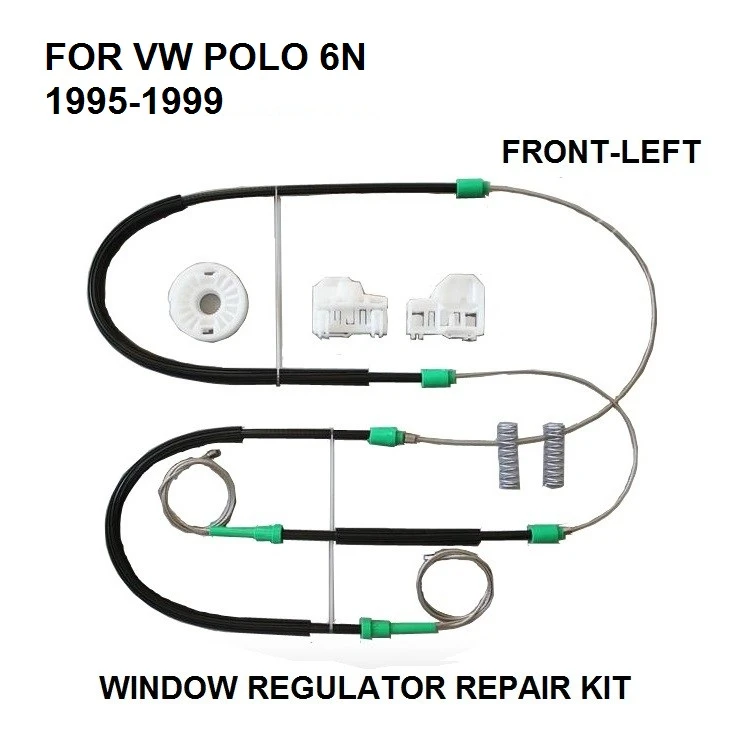 For VW Polo 6N 1997 2001 Electric Window Regulator Repair Kit Front Leftwindow regulator repair