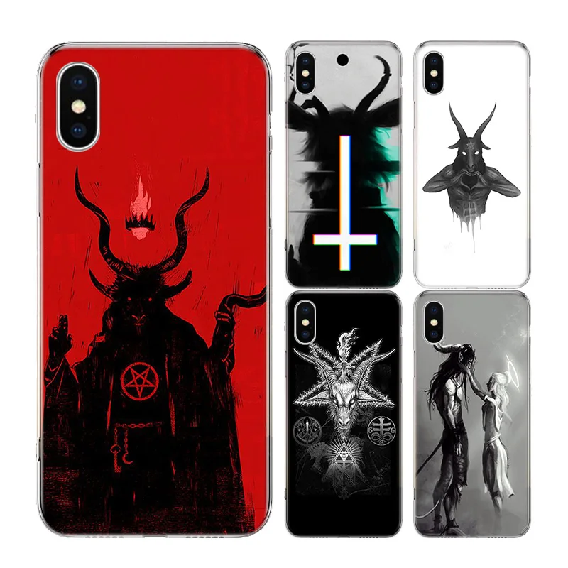 Дьявол сатана Новый Забавный Мягкий ТПУ черный чехол для телефона iPhone 11 Pro X XS MAX XR 7