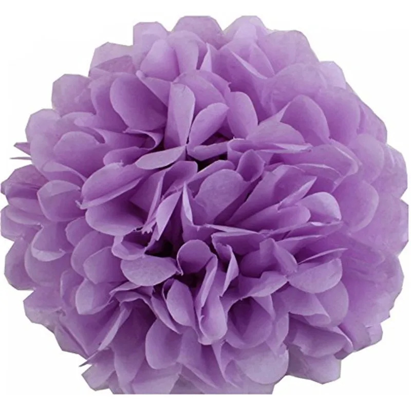 5 шт. помпоны из оберточной бумаги для вечеринки, дня рождения, бумажное украшение для свадьбы, цветы, шар, наружная бумага премиум класса, помпоны, цветы - Цвет: Purple
