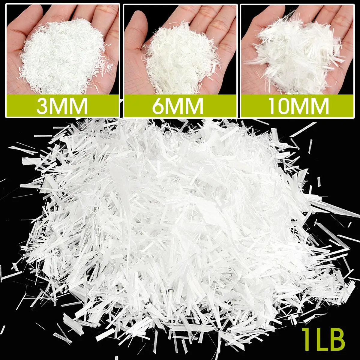 

3/6/10mm glass fiber GFRC short strand concrete cement fiber for countertop glass fiber GFRC short strand 2 LB