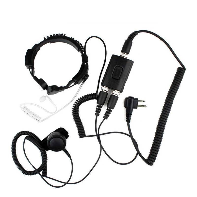 

FBI-Heavy Duty Tactical Military Throat Mic Headset for Motorola, 2 Pin, GP88, GP300, P040, PRO1150, CLS1110, EP450