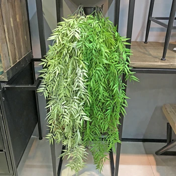

1m bamboo leaf, rattan, rich and precious bamboo, fake plants, holiday party, plastic grass, Christmas wall decoration, leaves