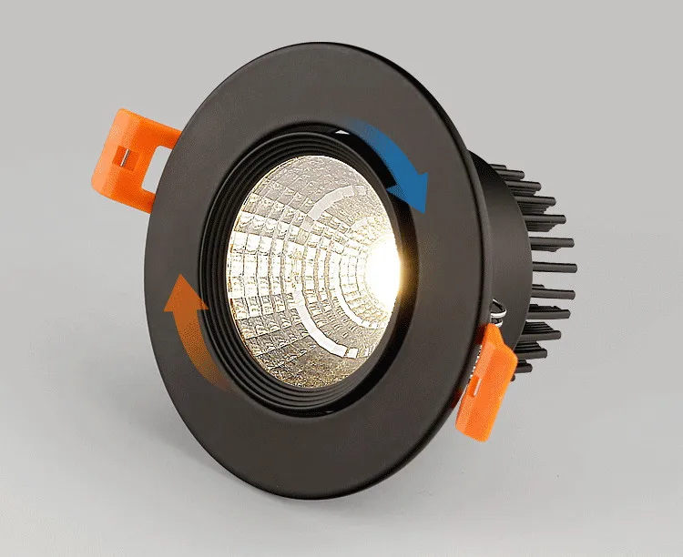 射灯黑色嵌入式led天花灯具牛眼灯客厅吊顶筒灯COB洞灯7公分5W12W-tmall_01_05