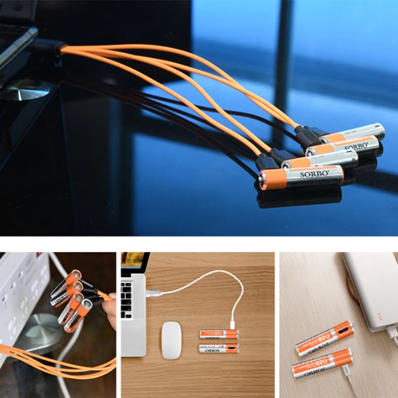 USB перезаряжаемая AAA литиевая батарея батареи-Micro-usb зарядный порт, 1,5 В/400 мАч, Предварительно заряженный, 1000 цикл-не щелочной/Ni-MH летучая мышь