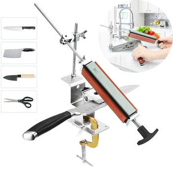 

professional knife sharpener 360 Degree Rotation Fixed angle With 4 Stones Whetstone afilador de cuchillo Sharpening Tools