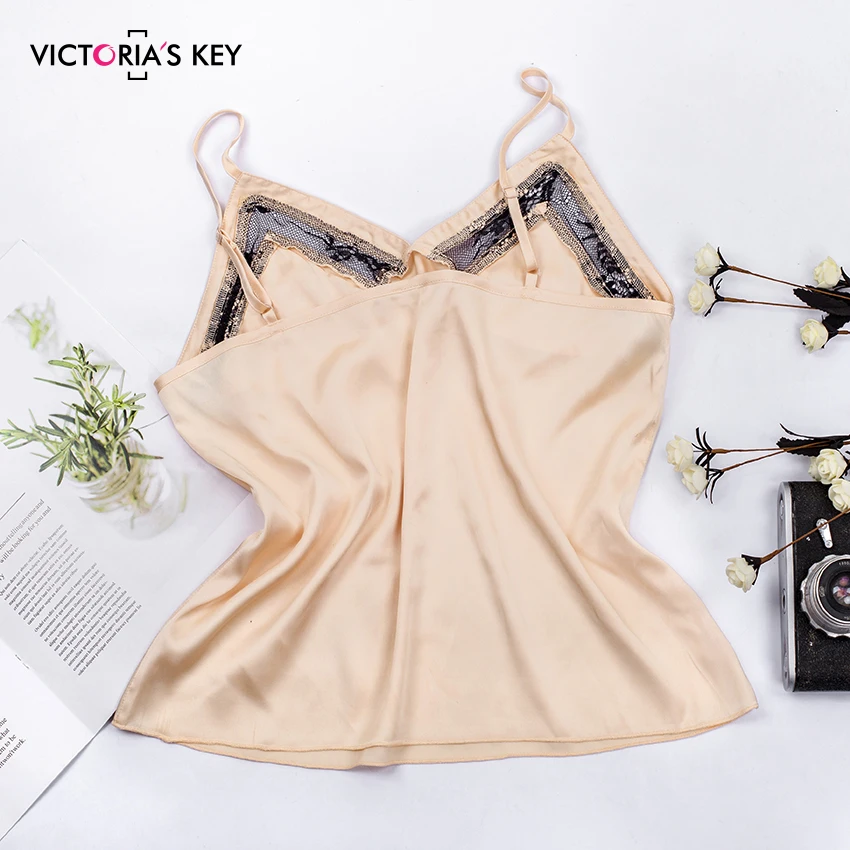 Виктории ключ хаки сексуальная одежда для сна женский пижамный комплект Атласный топ шорты сетка полоса сторона женский летний домашний Ночной костюм