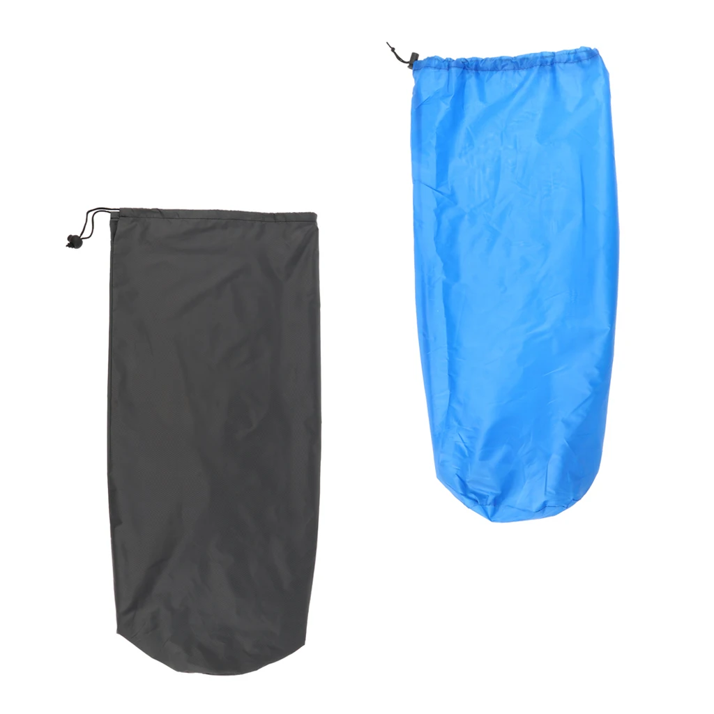 2pcs Ultra-light Drawstring Stuff Sack Travel Outdoor Hiking Mat Storage Bag