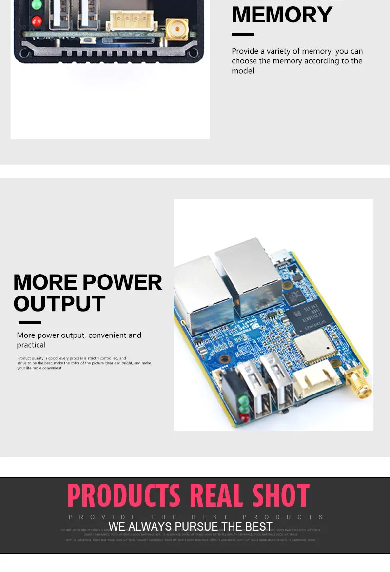 allwinner h3 1gb, wifi & bt, emmc