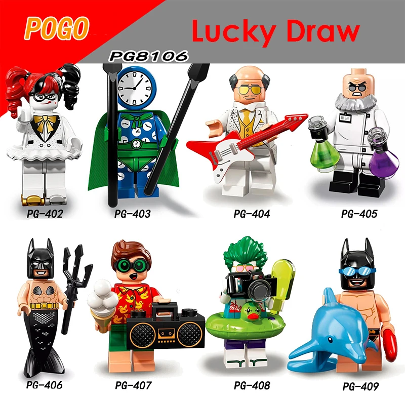 

PG8106 Super Heroes El Dorado Batman Harley Quinn Ar Fu Robin Building Block Bricks Figures Toys For Children Compatible Legoing