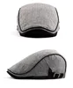 Adjustable Cotton Berets  Hats For Men Classic Spring Summer SunCaps Cotton Blend Beret Hat Flat Brim Men Berets Cap 4