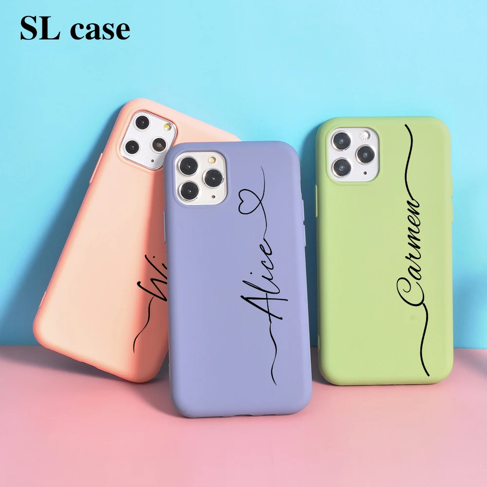 Personalized Custom Initial Name Leather Phone Cover For iPhone 14 13 Pro  Max 12 11 X XR XS Max 7 8 Plus 6 s MiNi Phone Case - AliExpress