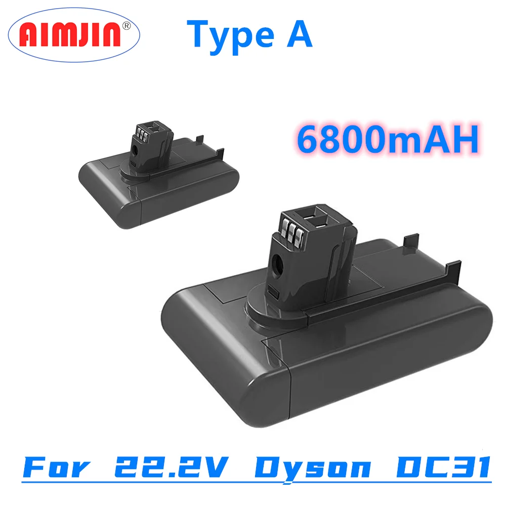 

Литий-ионный аккумулятор 22,2 в 6800 мАч для Dyson DC35 DC45 DC31 DC34 DC44 DC31 Animal DC35 Animal 917083-01 Бесплатная доставка