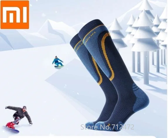 Xiaomi Гольфы профессии катание на лыжах катание на коньках спортивные шерстяные носки теплые дышащие Спорт на открытом воздухе, длинные гольфы для ног Носки
