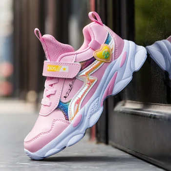 

Spring 2020 Cute Kids Girls Shoes Pink Beige Children Shoes For Girls Light Kids Girls Running Shoes Soft Sole Girl Gym Shoe