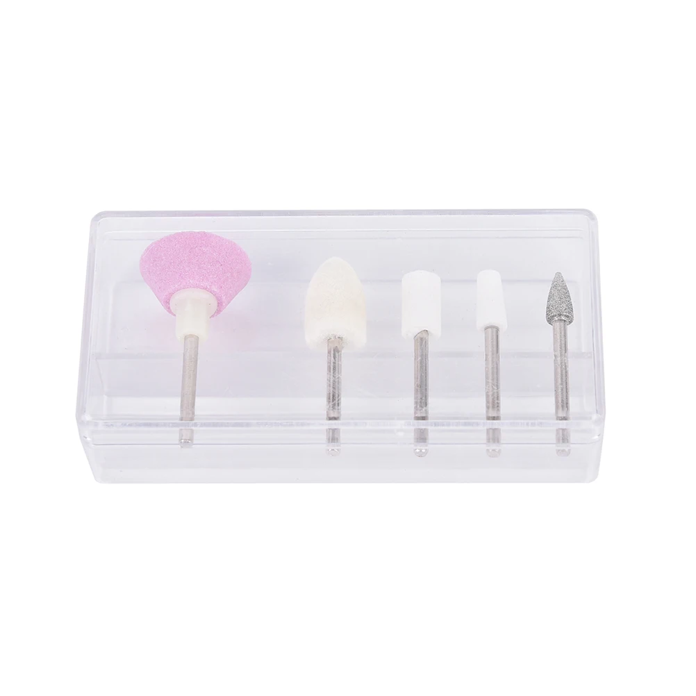 

AACAR 5Pcs/set DIY Bit Nail Art Drill Buffer File Polishing Electric Sander Sanding Grinding Head Tip Machine Polish Tool