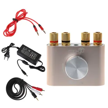 

1Set 2x50W Mini Bluetooth Digital Amplifier HiFi Stereo Amp Home Audio Power Supply Adapter Converter