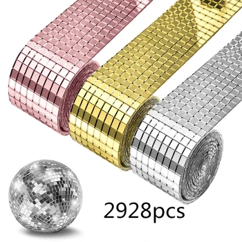 

Sliver/Glod/Pink Self-Adhesive Glass Mini Mosaic Tiles Square Real Glass Mirror Wall Stickers for DIY Handmade Crafts Home Decor