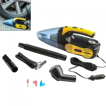 

12V 120W 4 In 1 Car Dry Wet Dual-purpose Dust Absorption Inflator Pump with Light Support Tire Pressure Monitoring