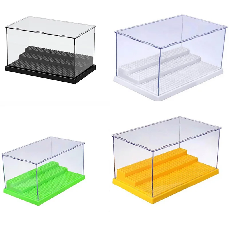 

2019 New 1pcs Case Box Dustproof display box loz Building Blocks bricks ToysCompatible Acrylic Plastic Action figures Display