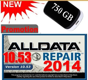 Beste Auto Reparatie Software Alldata 10.53 Alle Gegevens Auto Reparatie Software Met 3.0USB 750 Gb Harde Schijf Gratis Verzending