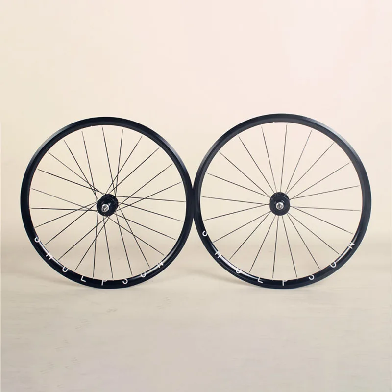 700C обод велосипеда fixie колеса с шинами серебристого цвета 25 мм Односкоростной