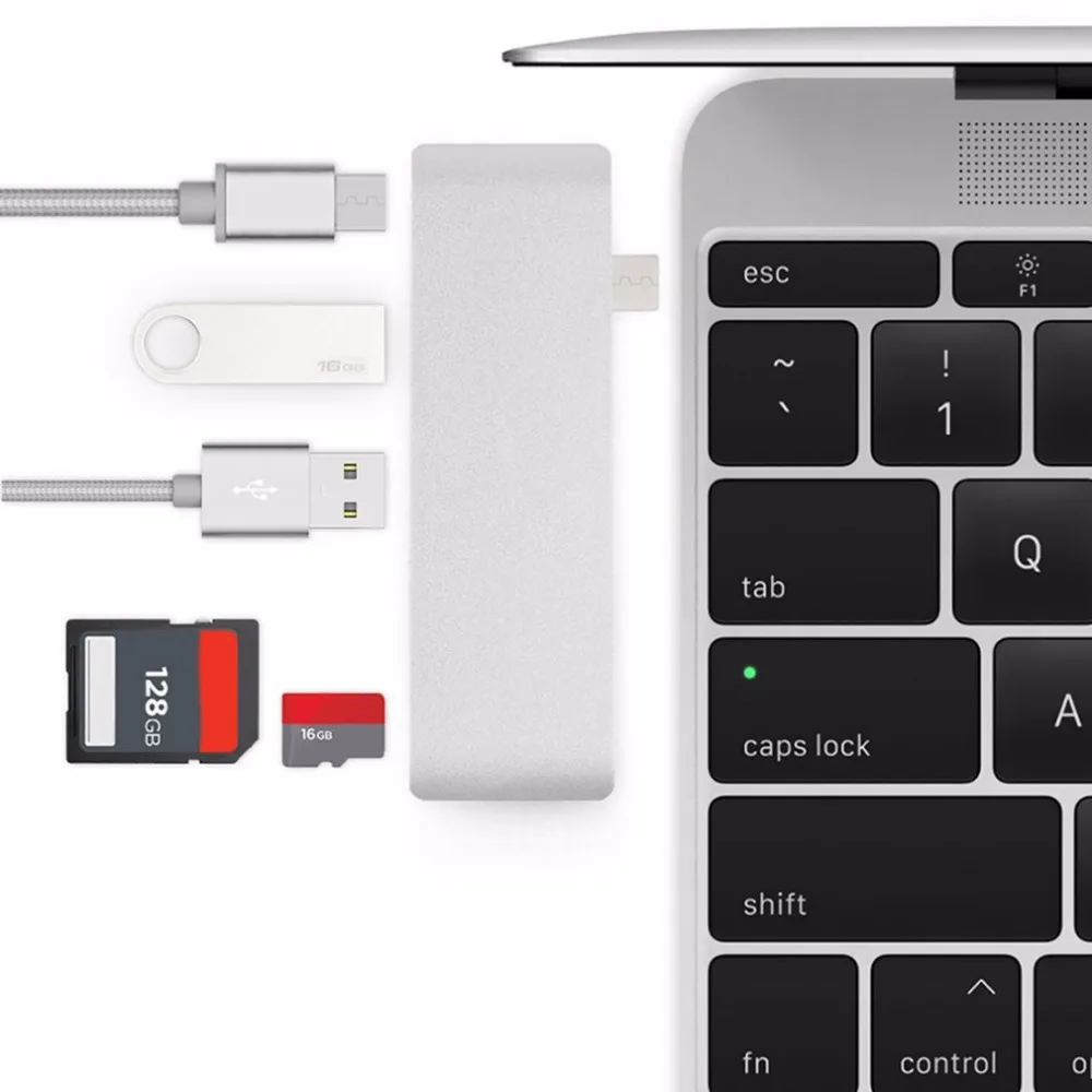 5 в 1 type C к USB3.0 концентратор адаптер для зарядки синхронизации данных кардридер многопортовый комбинированный конвертер для MacBook Pro