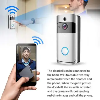 

Smart WiFi Doorbell Camera Video Wireless Remote Door Bell CCTV IR Phone APP
