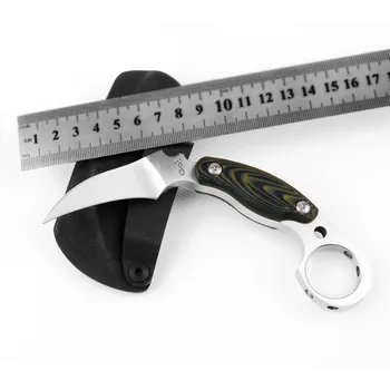 

Dropship D2 steel claw knife Karambit fix blade Hunting Knives Camping Tool Survival Tactical Knife with case Hand Tool
