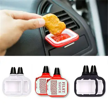 

2Pcs Universal Vent In Car Drinks Cup Saucem Dip Clip In-car Sauce Holder for Ketchup Dipping Sauces Cup Holder 3 Colors