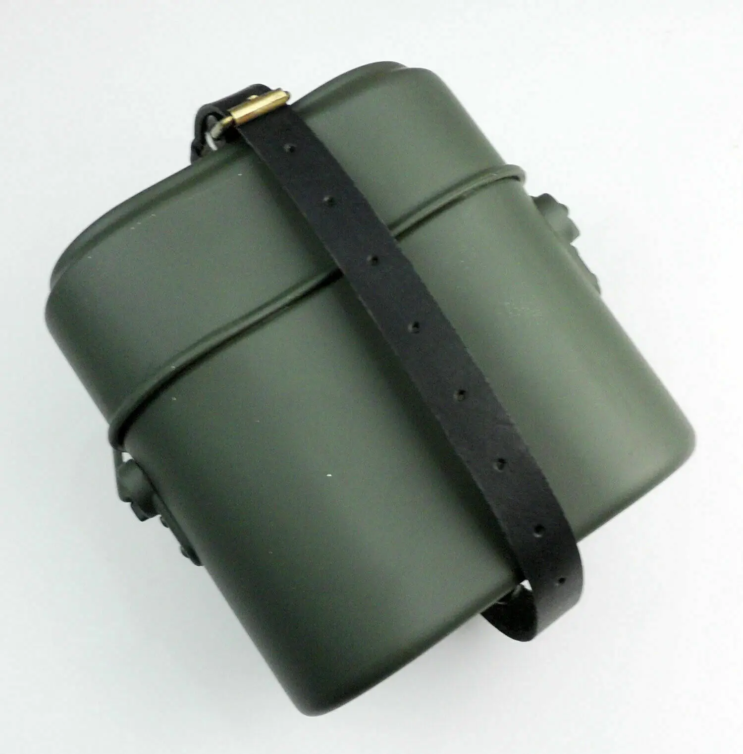 WWII German Field M31 Mess Tin Canteen W Leather Carry Straps