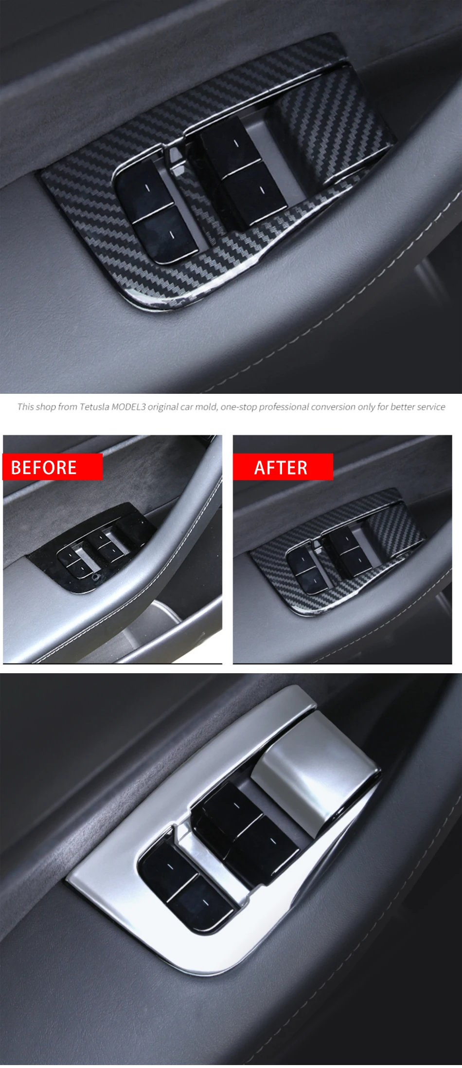 Авто ABS стеклоподъемник переключатели декоративная рамка Крышка отделка наклейка для Tesla модель 3- автомобильные аксессуары интерьер