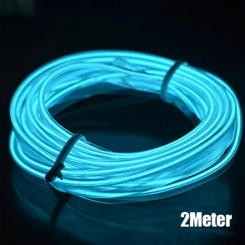 

Car Atmosphere Light Trim Cold Blue 2 Meter Durable Cool Auto Interior LED Wire Strip Universal Decoration Flexible Styling