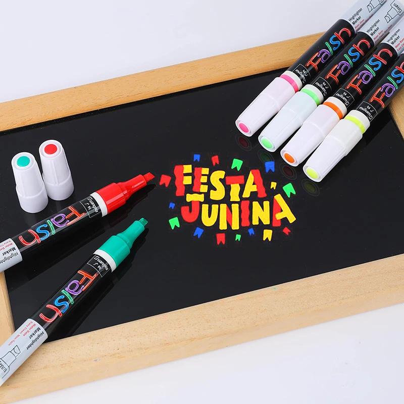 12 Color/set Liquid Erasable Chalk Marker Pen For Glass Windows