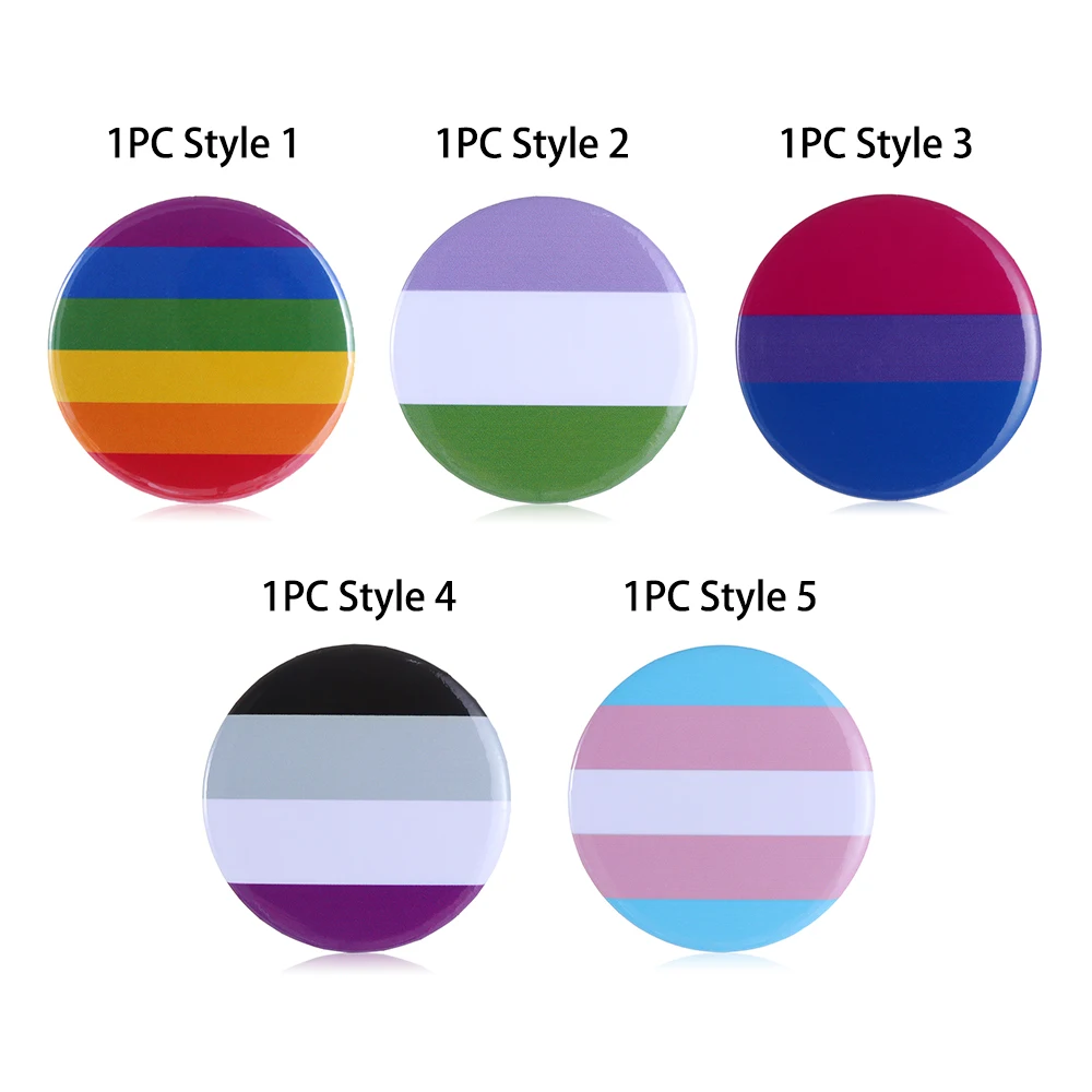Tinplate Rainbow Brooch Pins Gay Badge Collar Pin Denim Brooches Clothing Lapel Hat Decoration LGBT Signs Clothing Accessory 1PC alloy brooch metal pins badge brooches art pins