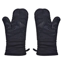 1 пара Прихватки для духовки микроволновые Силиконовые мягкие полосатые Противоскользящие кухонные Жаростойкие перчатки для выпечки