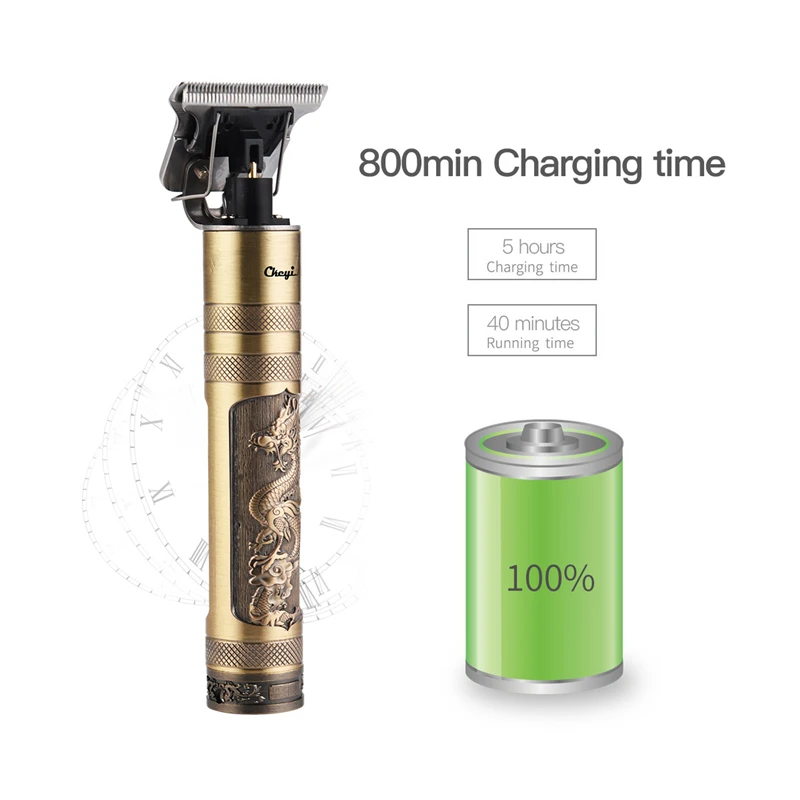 Máquina de Cortar Aparador de Barba Corte de Cabelo Recarregável Cerâmica Cabelo t Lâmina Barbeiro 0mm Borda T-outliner Usb Pro 20 High Quality Eletrodomésticos