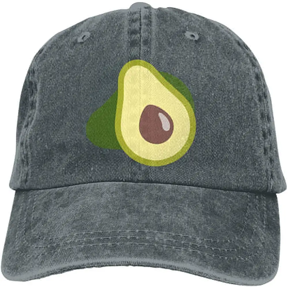 Мужская или женская Регулируемая джинсовая бейсболка s Cute Clipart Avocado Snapback cap