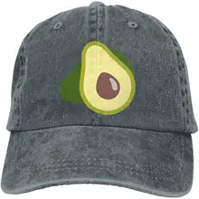 Мужская или женская Регулируемая джинсовая бейсболка s Cute Clipart Avocado Snapback cap